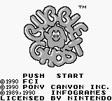 Bubble Ghost title screen for GameBoy
